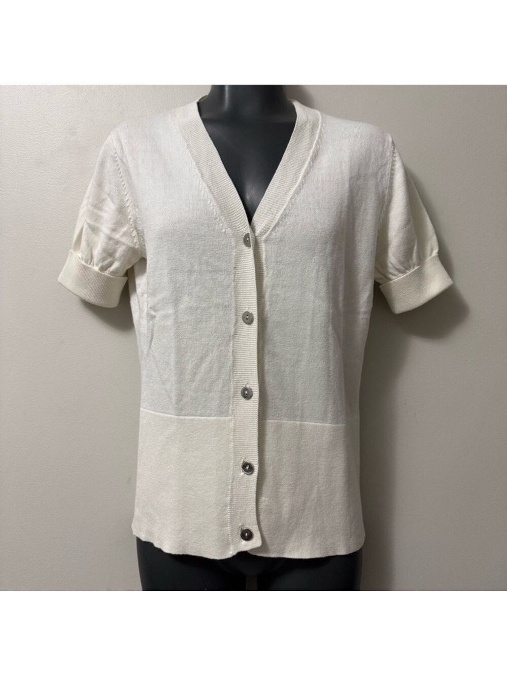 Reiss Cream Button-Up Cardigan Cashmere’s Blend Size Medium